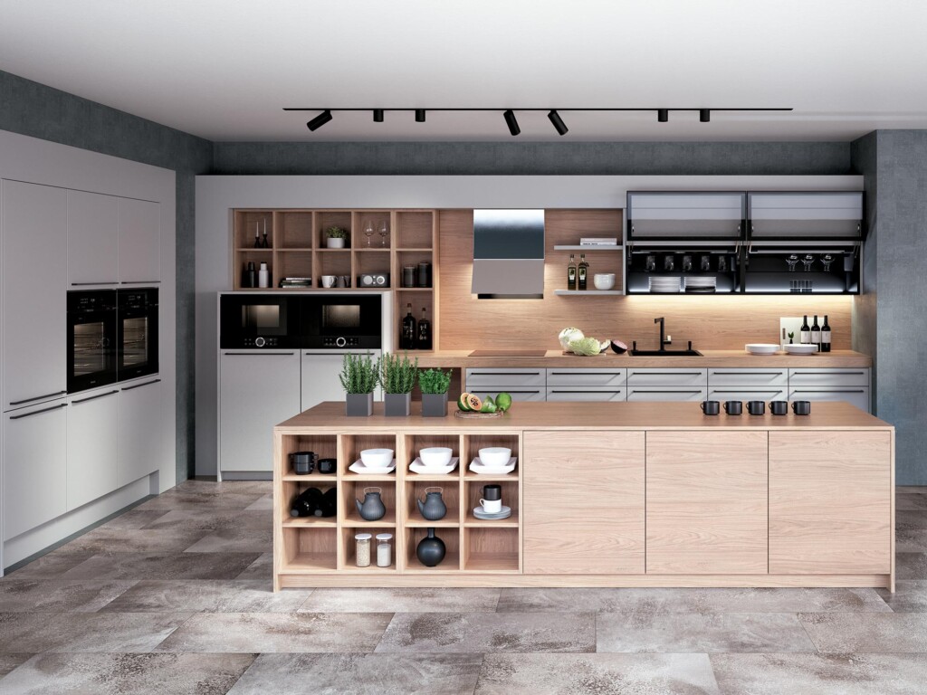 Modell Amica Eiche Nordic Manhattan-Grau